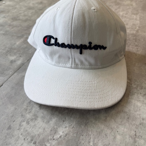 Champion Sports Equipment Logo Snapback Hat White dad hat ball cap - Picture 2 of 3